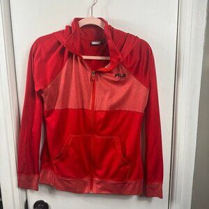Fila red hooded full zip track jacket